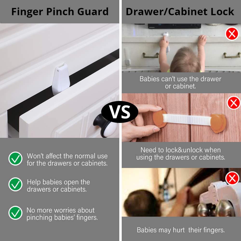 EUDEMON kids-proofing-drawer-stoppers protect tiny fingers during daily drawer use