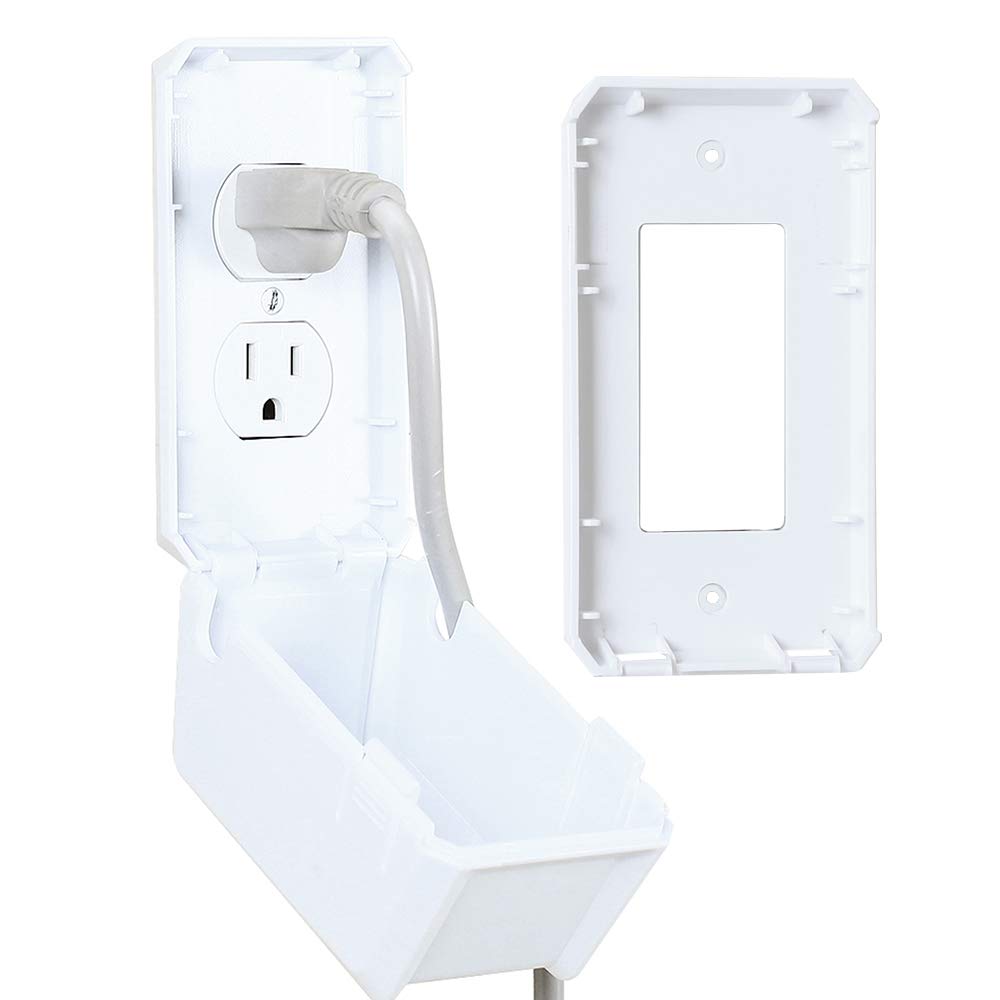 EUDEMON outlet cover box white front view shows safe, stylish protectors