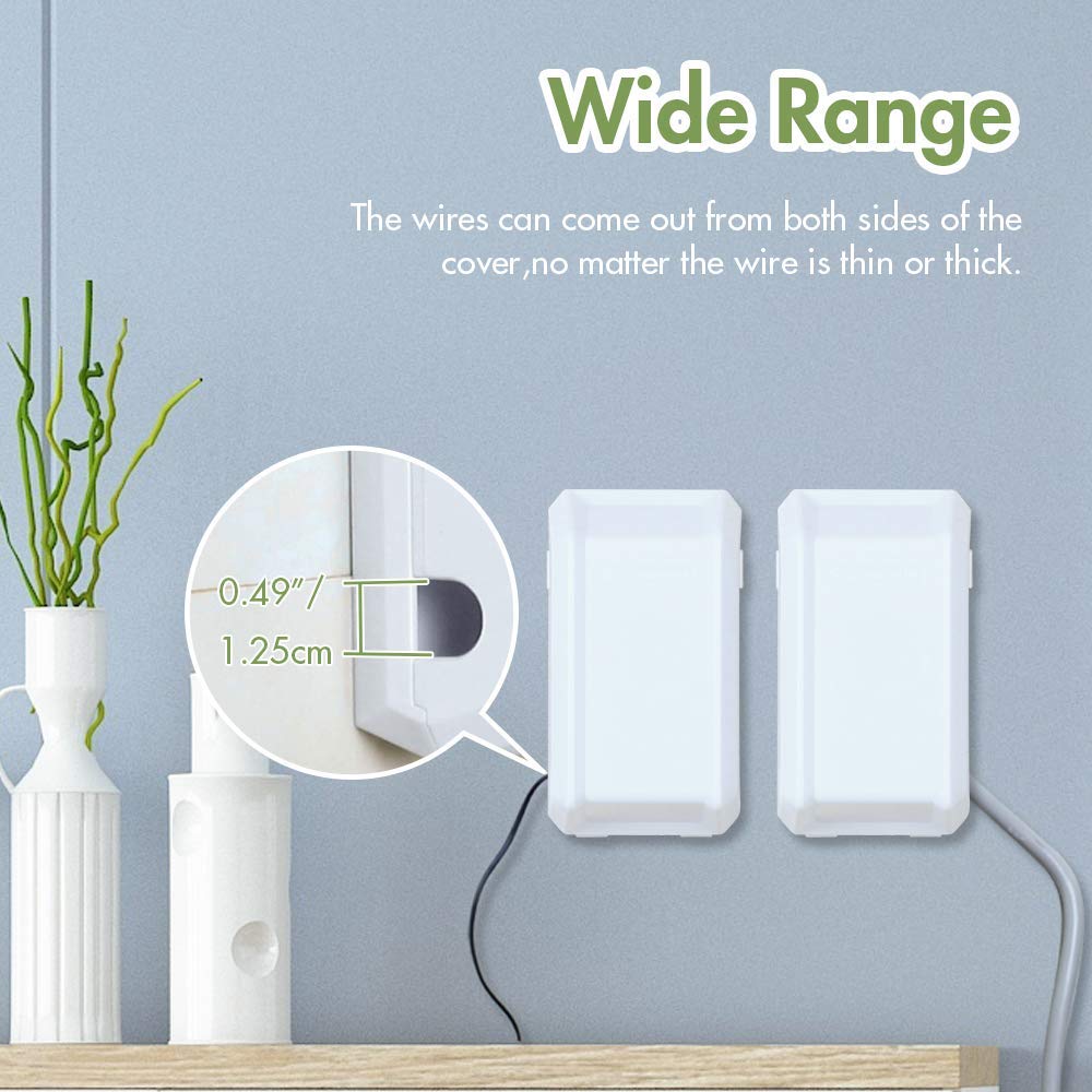 EUDEMON outlet cover box installed in white blends with decor