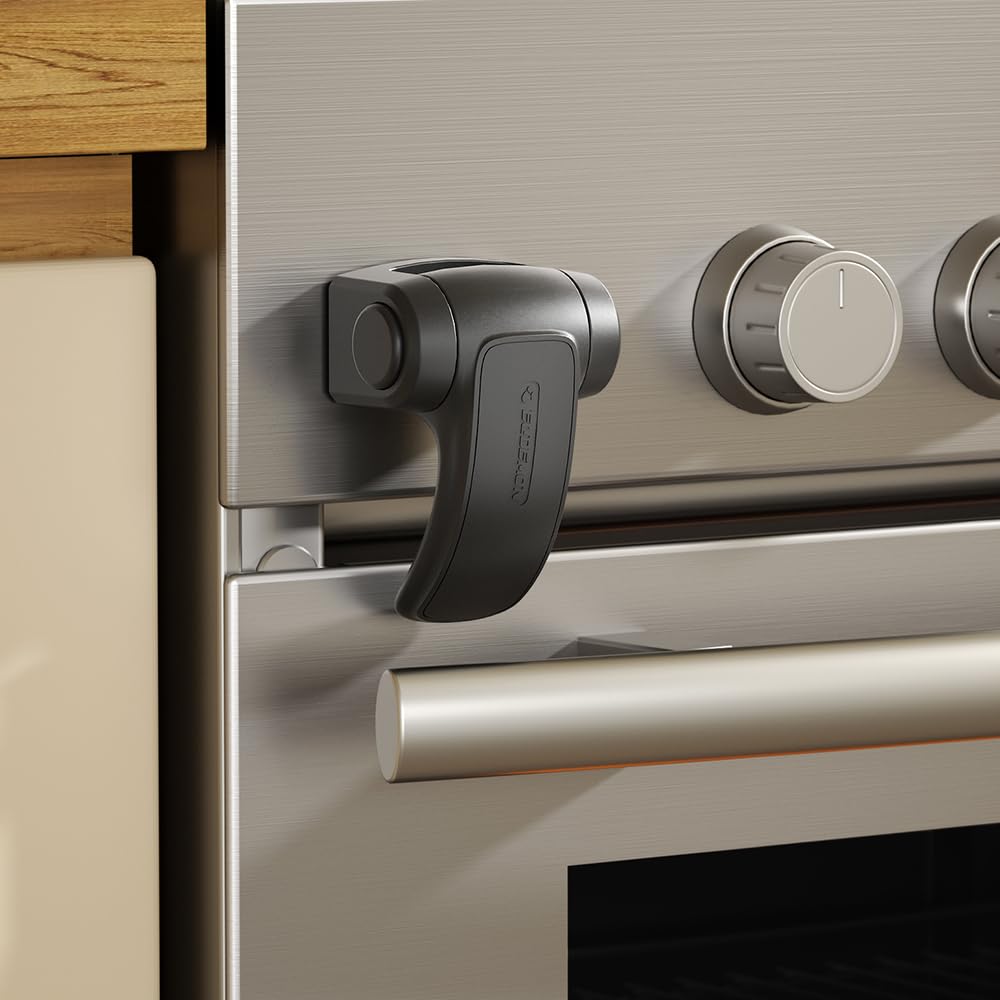EUDEMON oven lock front view shows secure child safety for busy kitchens.