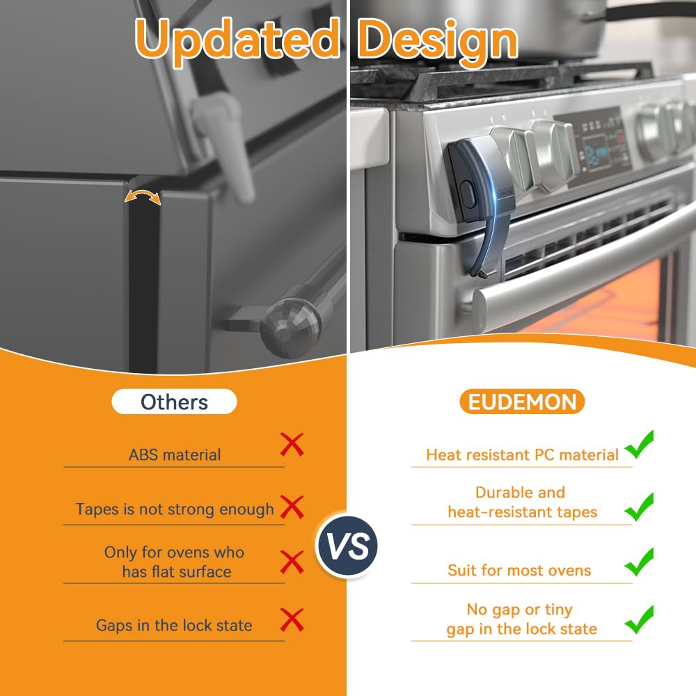 EUDEMON removable design leaves no residue on oven surface after removal