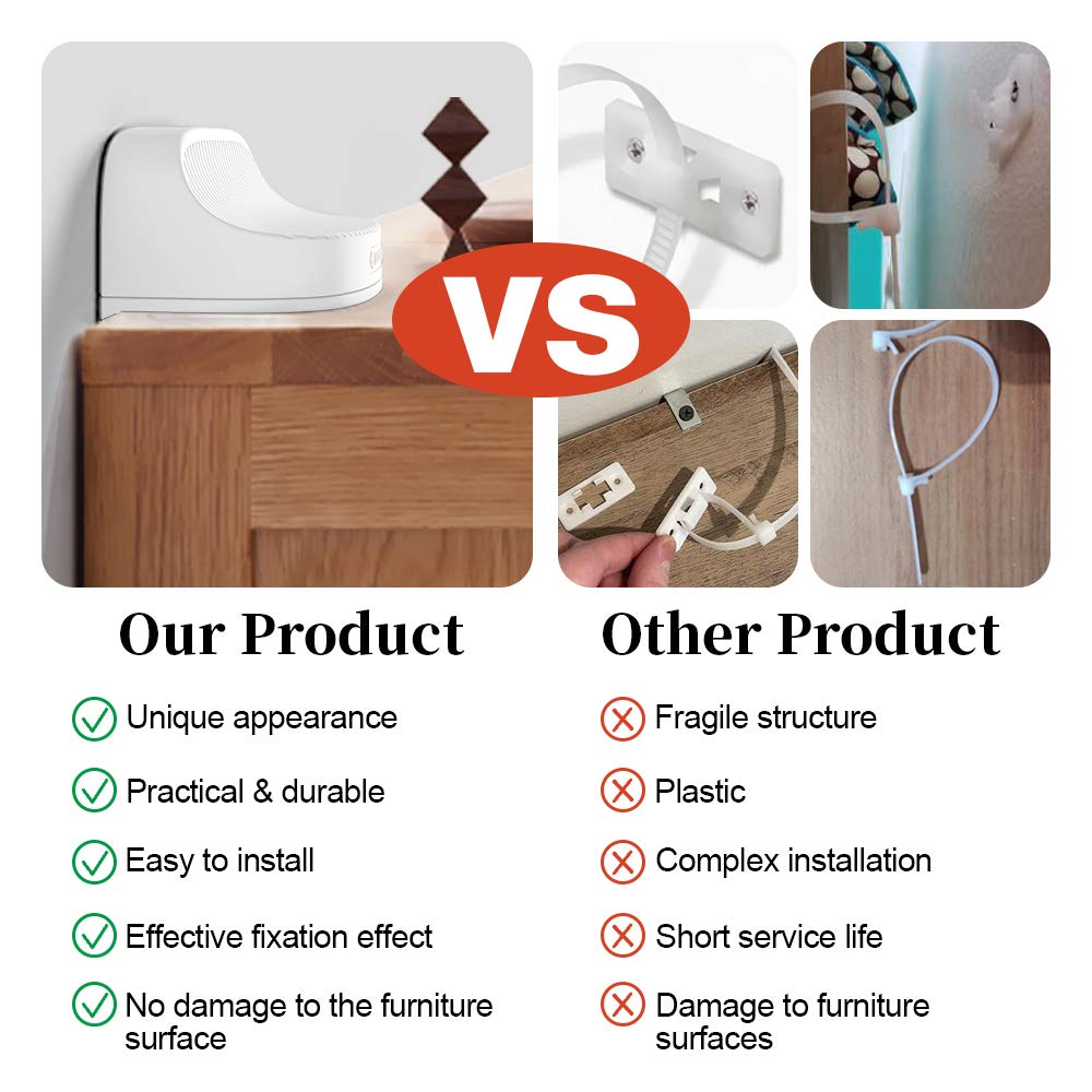EUDEMON wall holder installation process anchors a cabinet to reduce tipping risk.