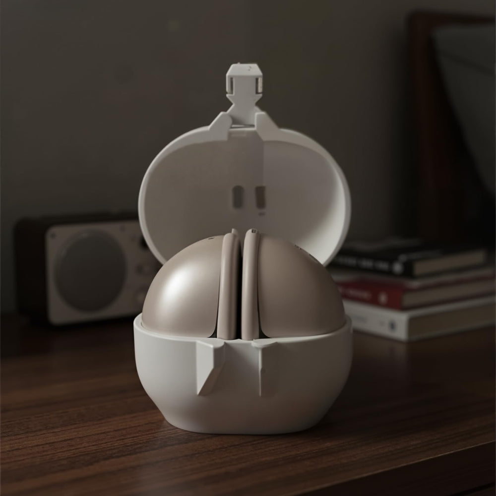 Eufy breast pump case on nightstand offers quick pump access during late-night feeds