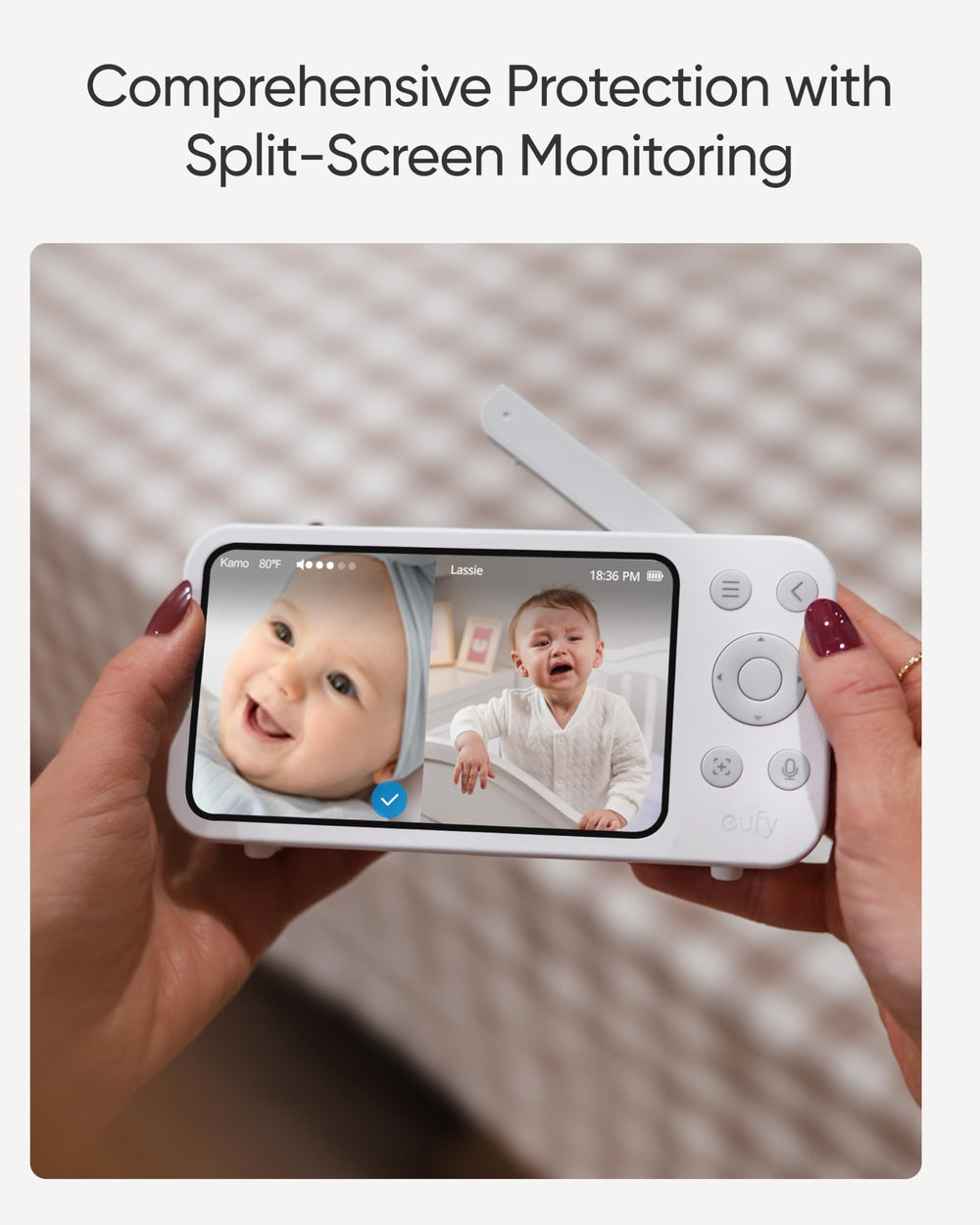 eufy Security E20 night vision reveals baby’s sleep in low light