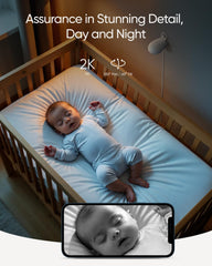 eufy Security E20 60° tilt shows crib area as child moves
