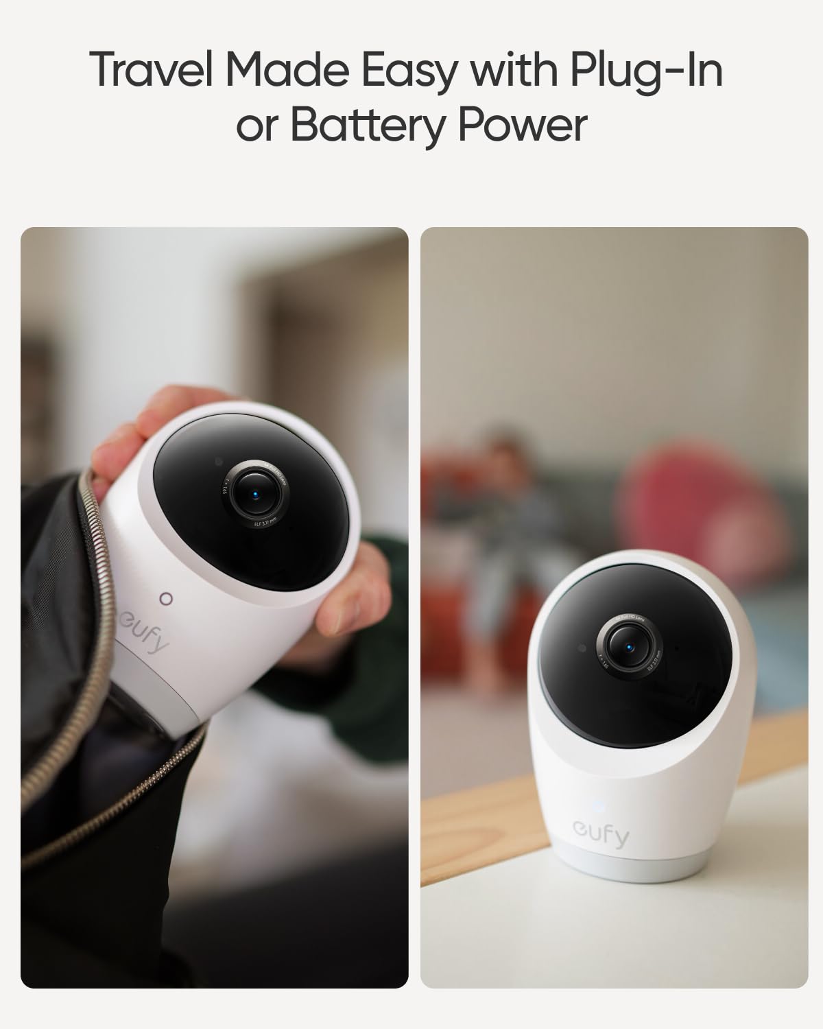 eufy Security Baby Monitor E21 night vision ensures visibility in low light.