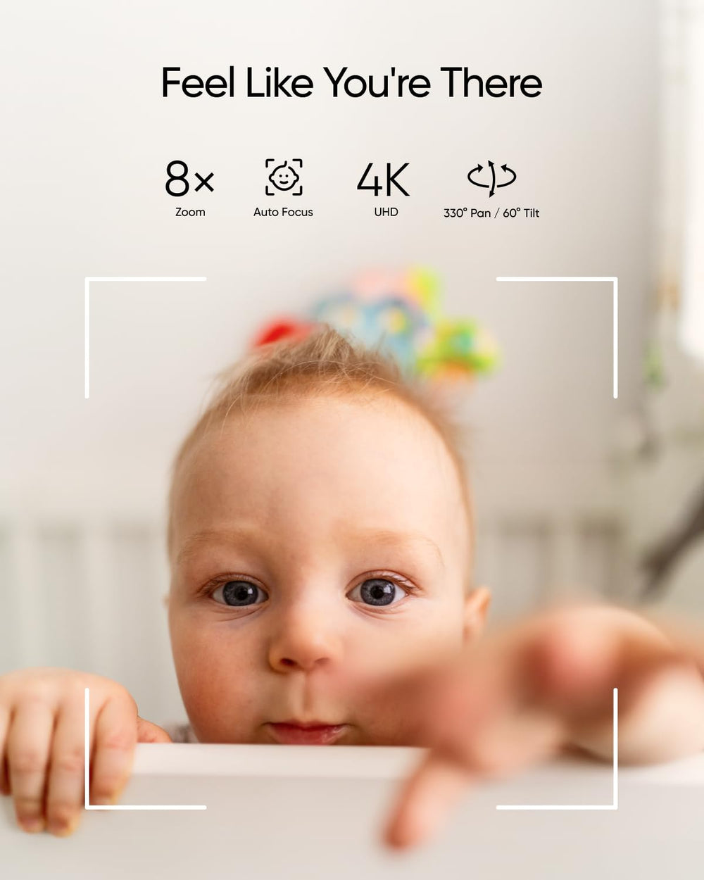 eufy Security E21 pan-tilt feature enables broad room coverage.
