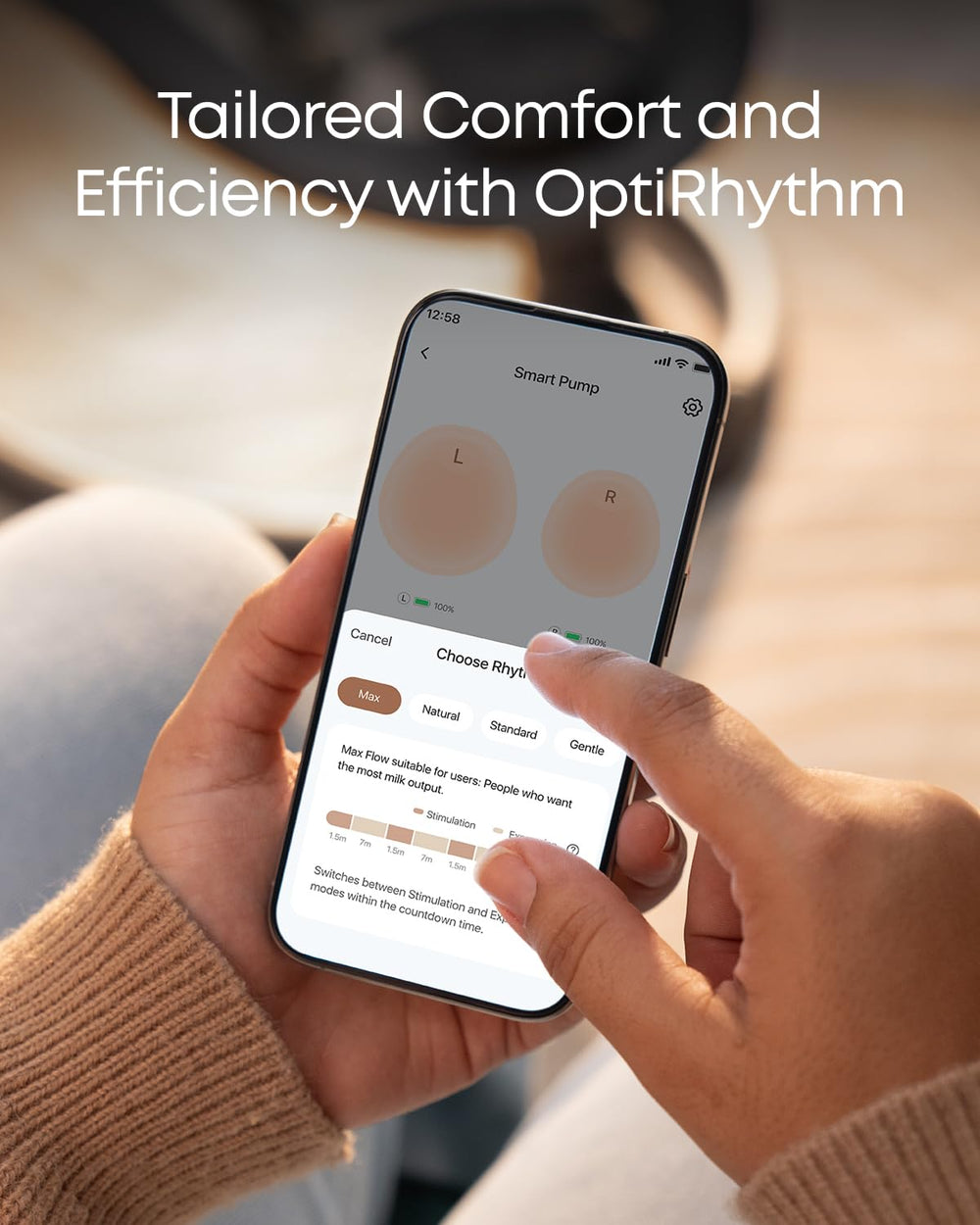 eufy Security Breast Pump S1 Pro customizable rhythms for tailored pumping