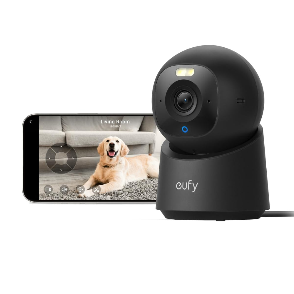 eufy Security E30 front view shows compact indoor camera for home monitoring