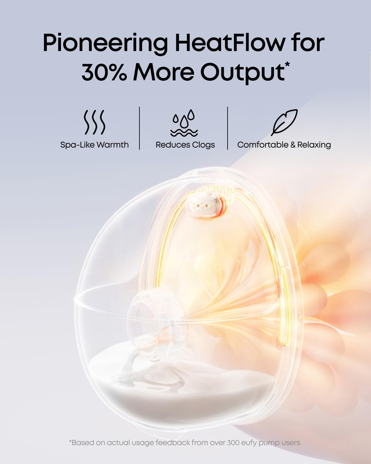 eufy Security heatflow warming technology at work in pump