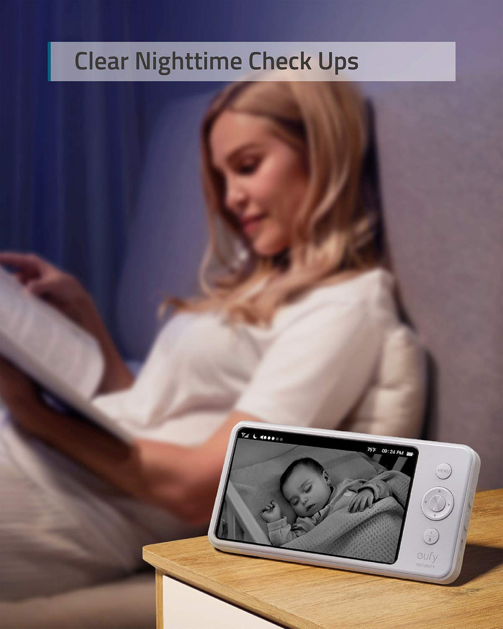 eufy Security SpaceView Pro 5200mAh battery powers hours of monitoring