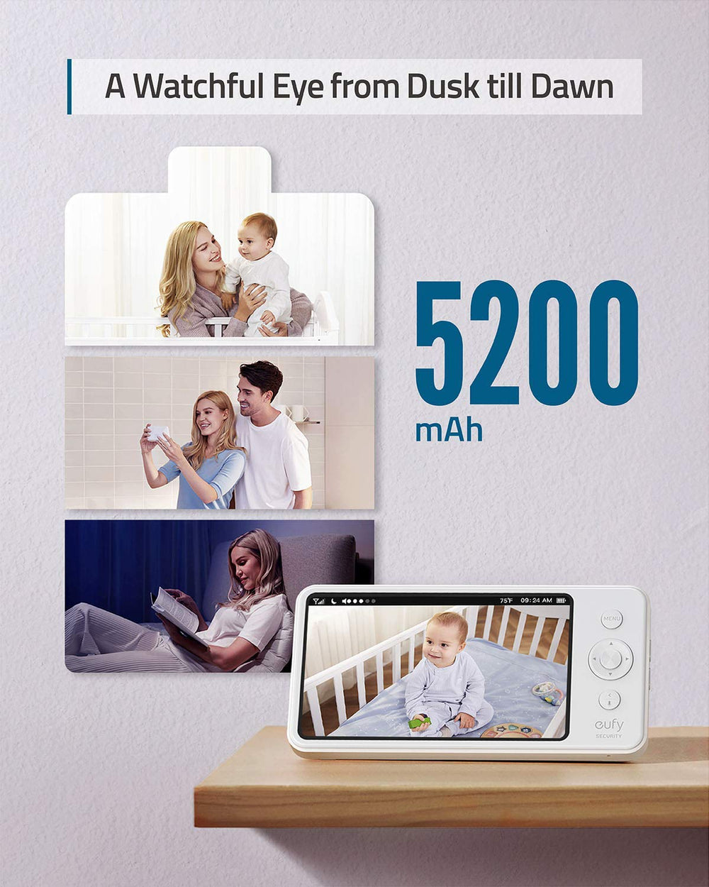 eufy Security SpaceView Pro lullaby player feature supports soothing bedtimes