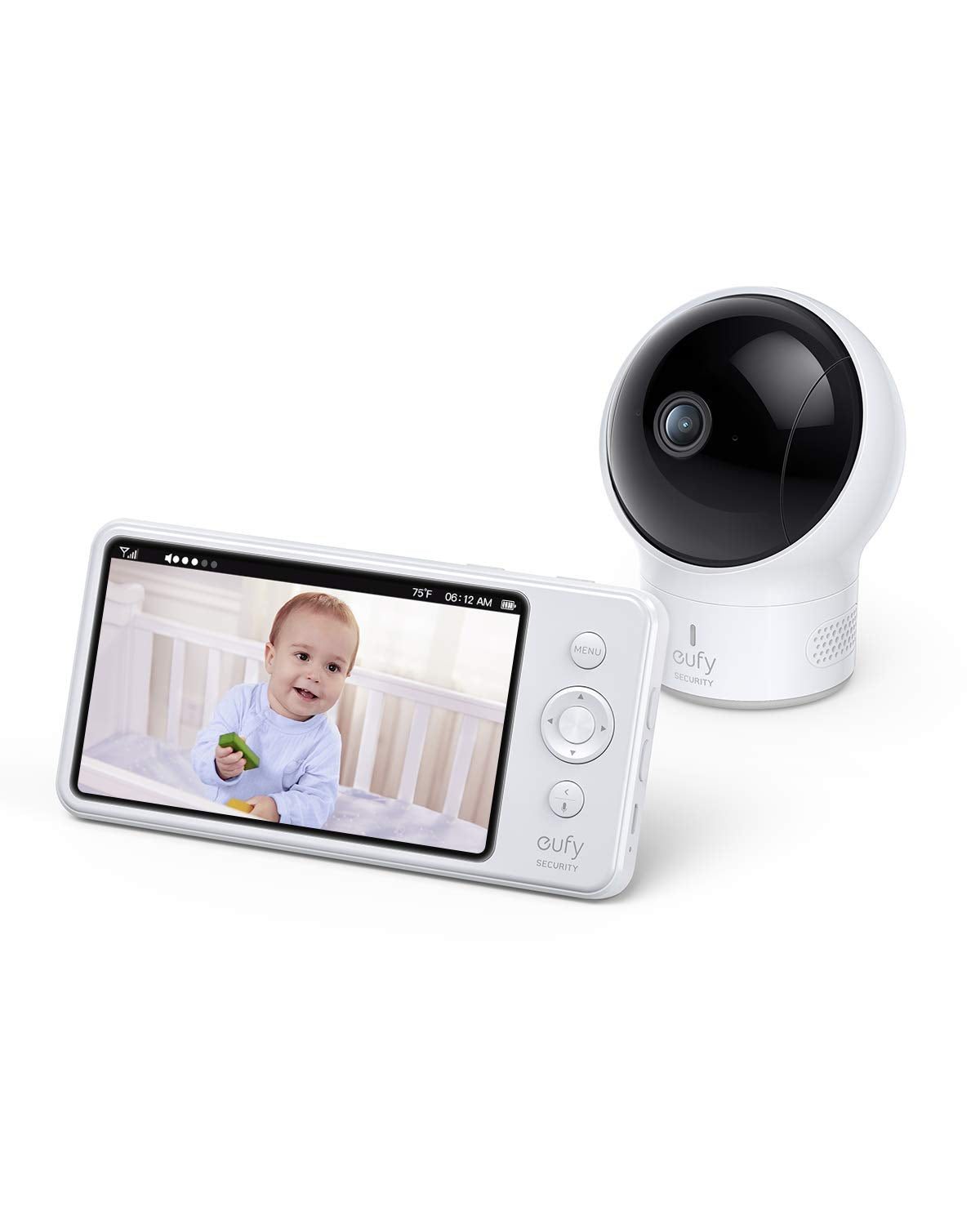 eufy Security SpaceView Pro monitor front view for quick baby monitoring at a glance