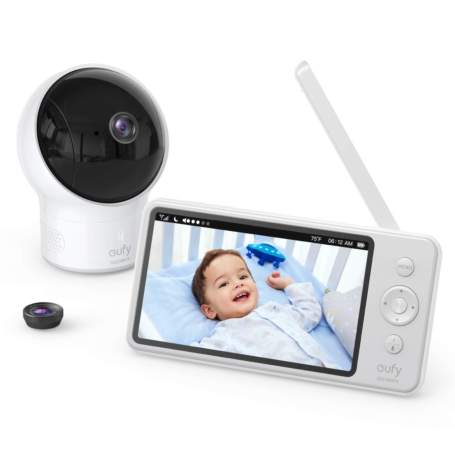 eufy Security Video Baby Monitor 720P display for crystal-clear baby insights from your living room