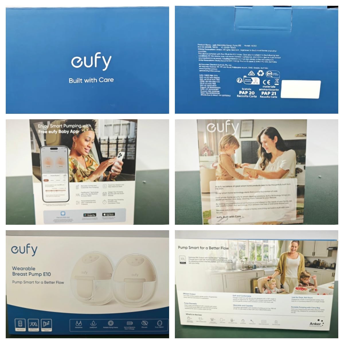 eufy Security Wearable Breast Pump E10 four easy-clean parts for quick maintenance