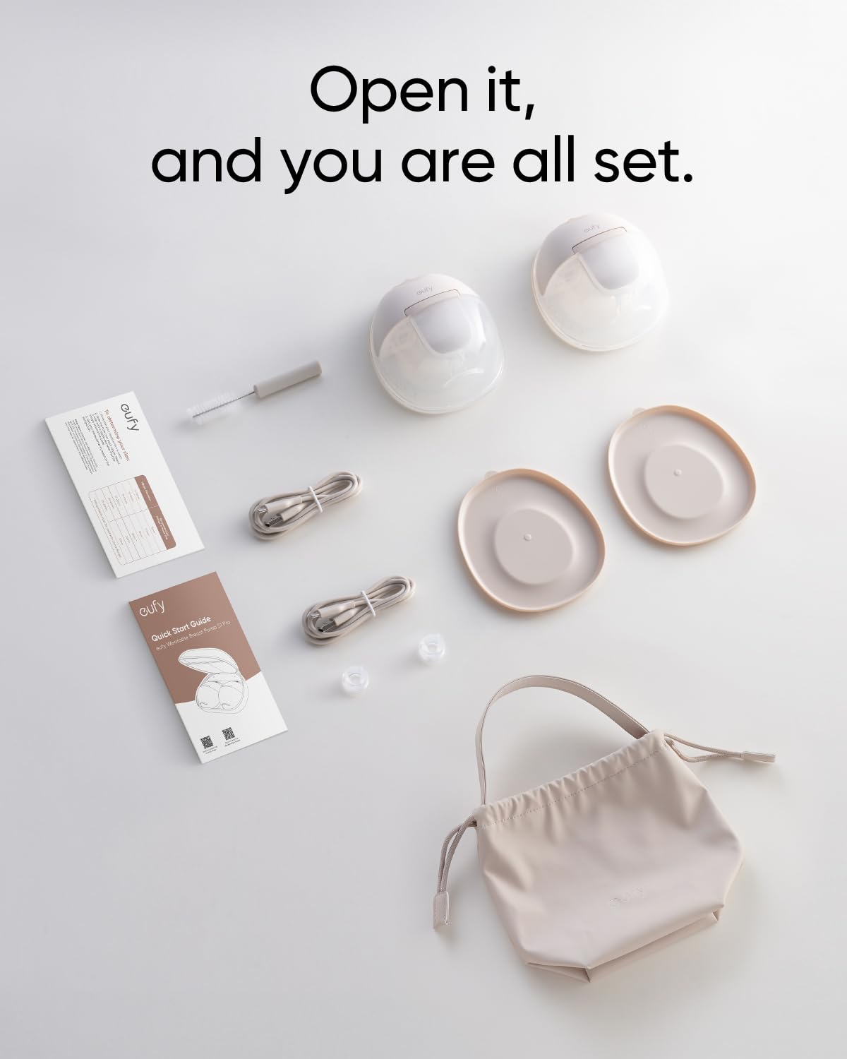 eufy Security Wearable Breast Pump E10 portable storage bag supports on-the-go pumping