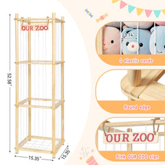 EULXSUD shelf-based zoo playhouse blends storage with a playful display in any room.