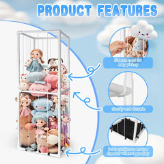 EULXSUD stuffed animal zoo storage vertical tower keeps plushes organized and visible.