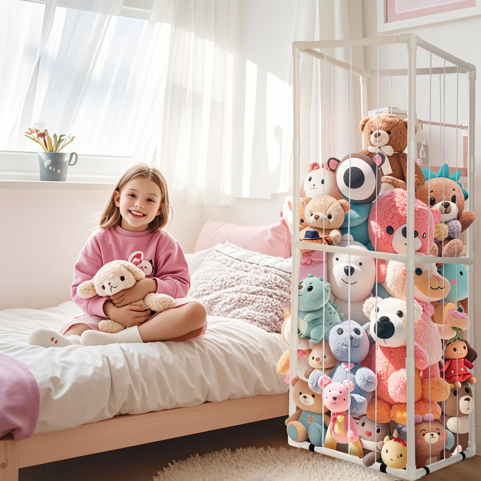 EULXSUD stuffed animal zoo storage zoo-keeper play emphasizes storytelling and routines.