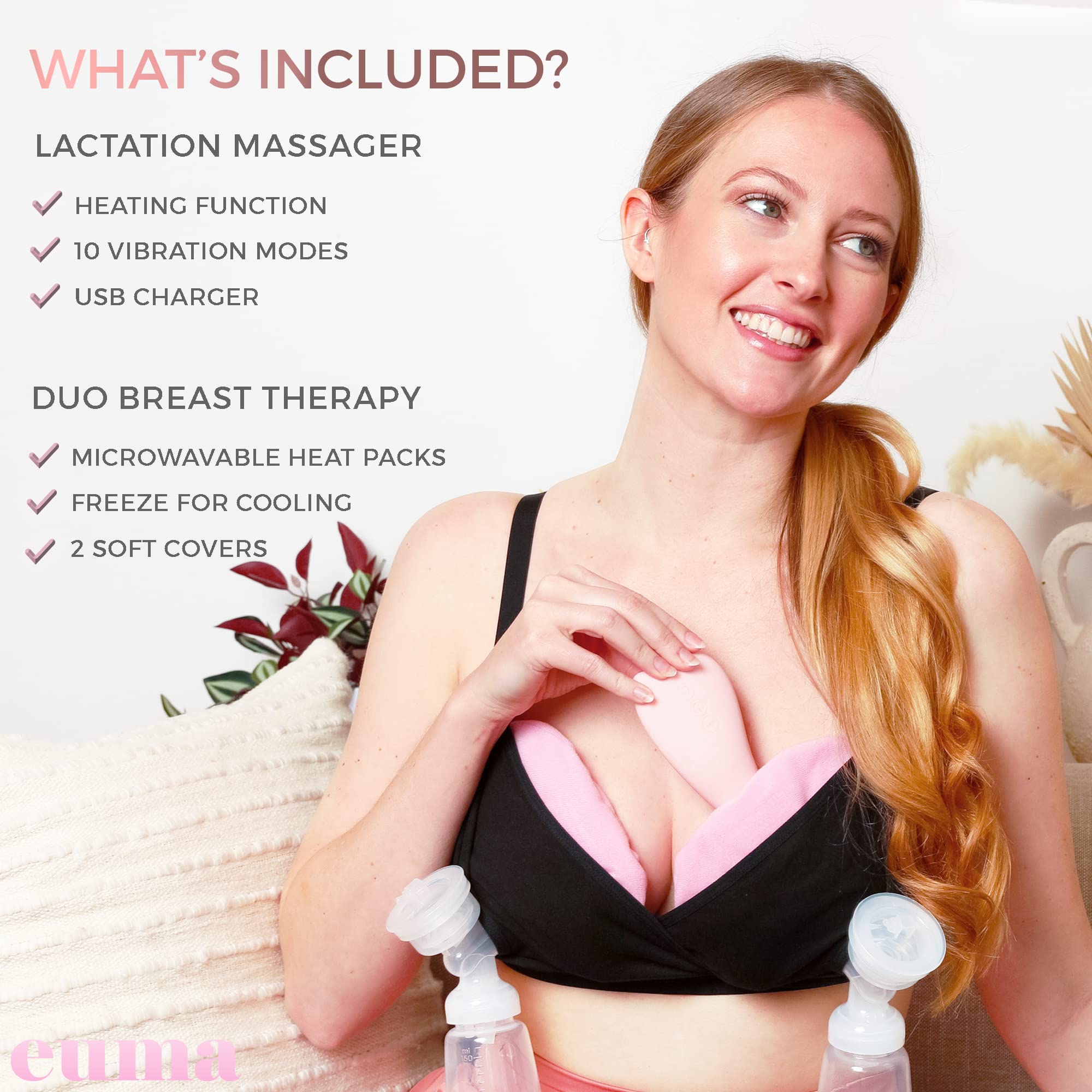 Euma Love USB charging cord keeps massager powered anywhere