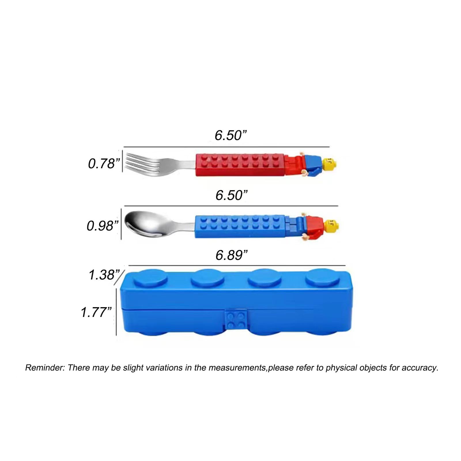 EuphoCorner building block cutlery set family-use-friendly color, appealing to both kids and adults.