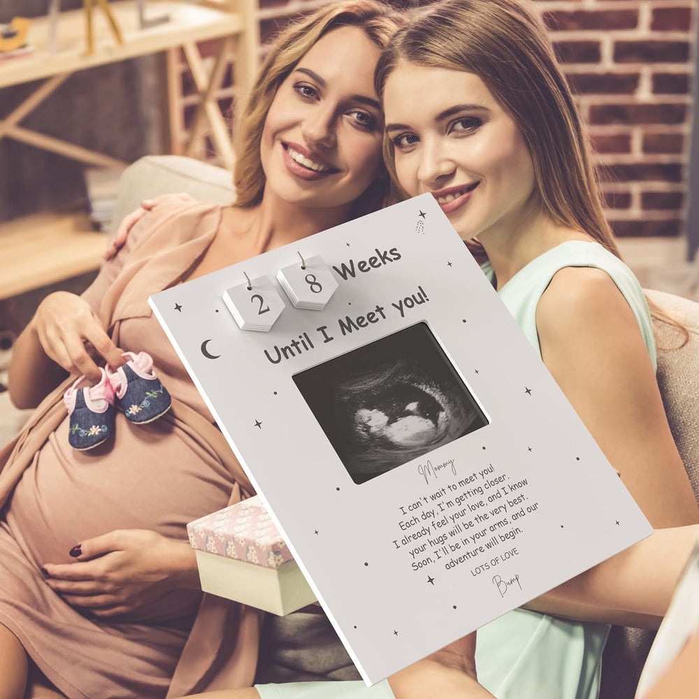 EURSET neutral-design frame with baby message, ideal for gender reveal gifts and room decor.
