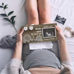 EURSET Baby Sonogram Frame close-up reveals glass cover and string art detail for elegant display.