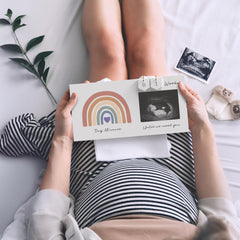 EURSET countdown weeks frame tracks pregnancy progress with a warm wall-ready display