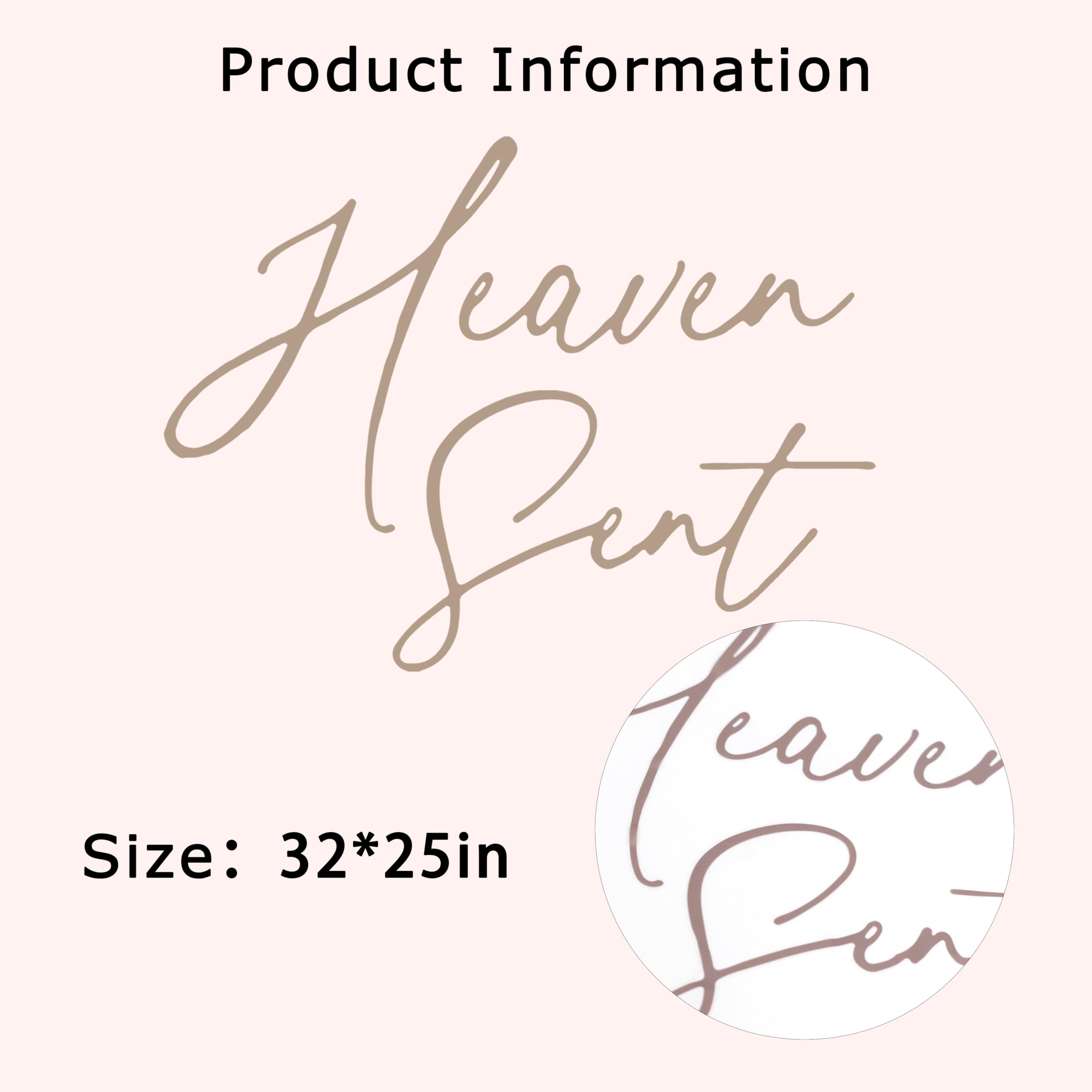 Eurteka Heaven Sent Decal brown premium design adds sophistication to celebrations.