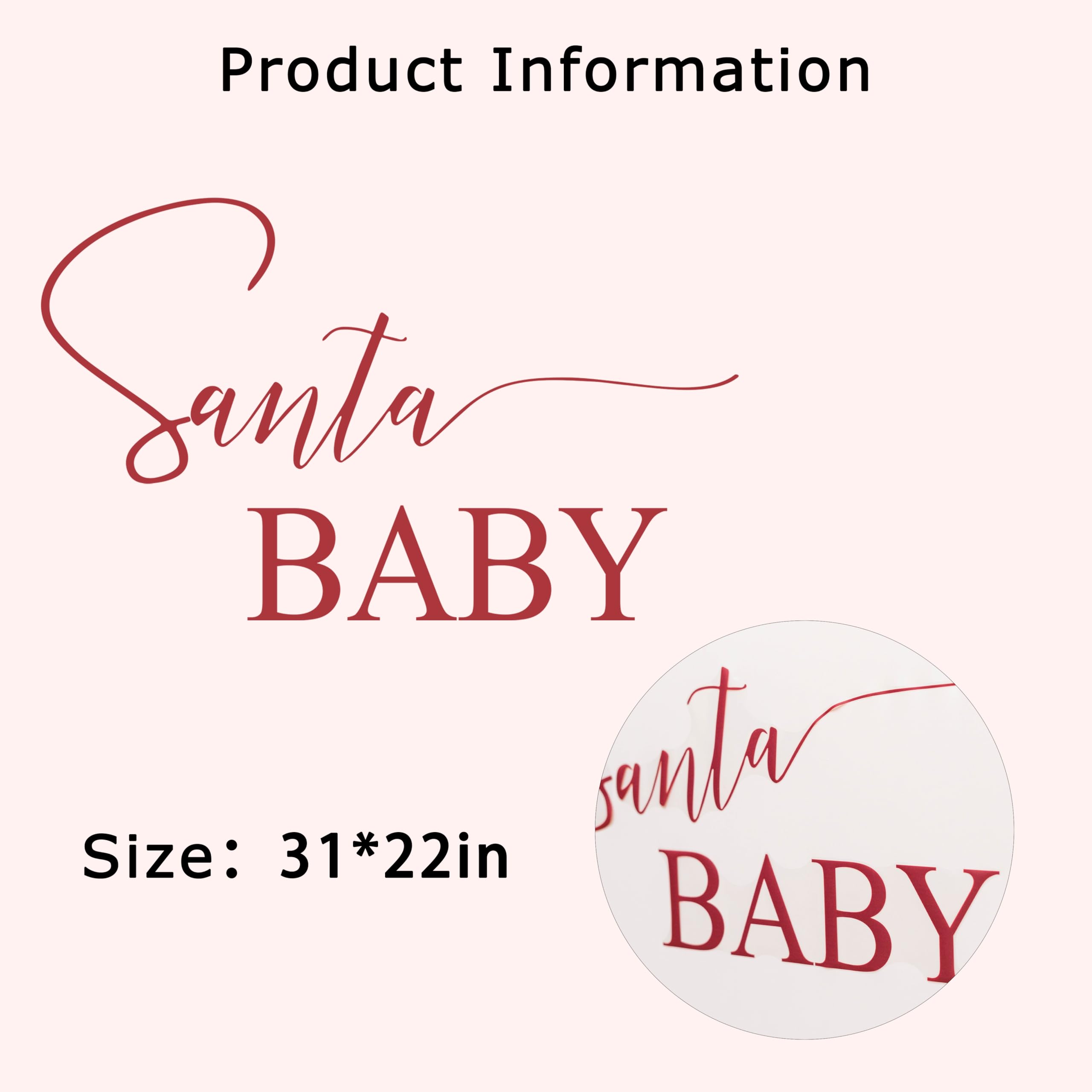 Eurteka Santa Baby Decal nursery decor creates a cozy Christmas vibe.
