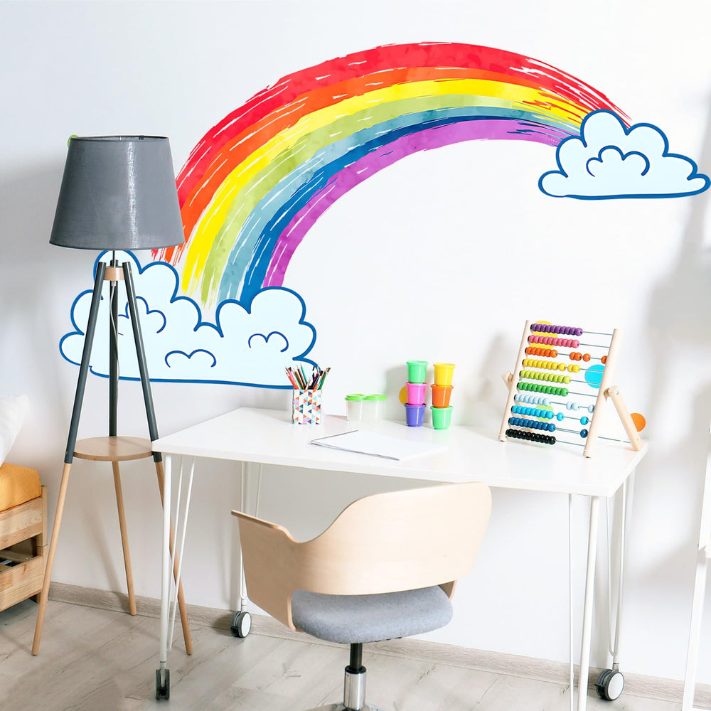 Eutecado rainbow wall stickers packaging cues eight sheets ready for decorating