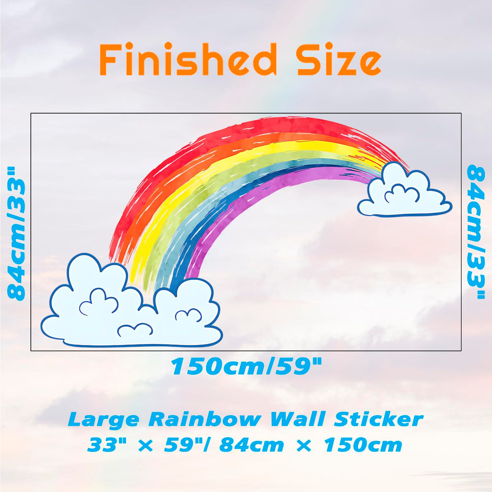 Eutecado rainbow cloud wall stickers add gentle clouds to nurseries