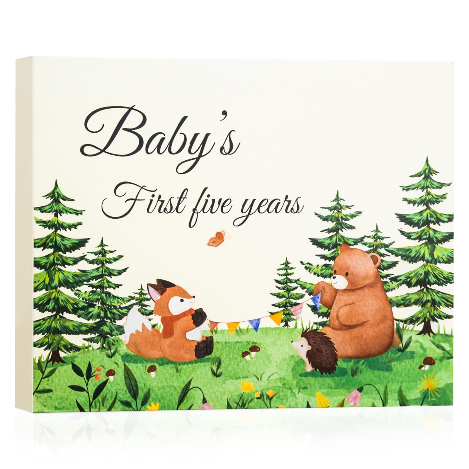 EUUBIRD keepsake memory book cover with gold foil—ideal luxury baby memory gift