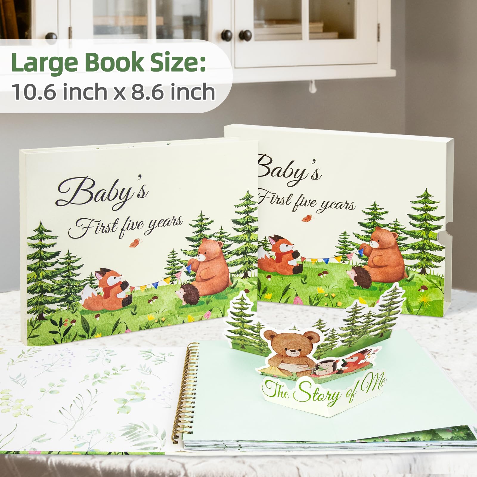EUUBIRD memory book inside pages prompts for milestones and stories