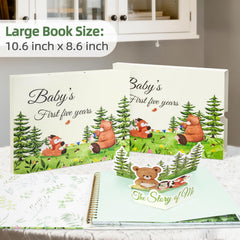 EUUBIRD memory book inside pages prompts for milestones and stories