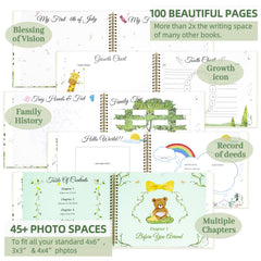 EUUBIRD memory book six pockets for ultrasound and mementos kept organized