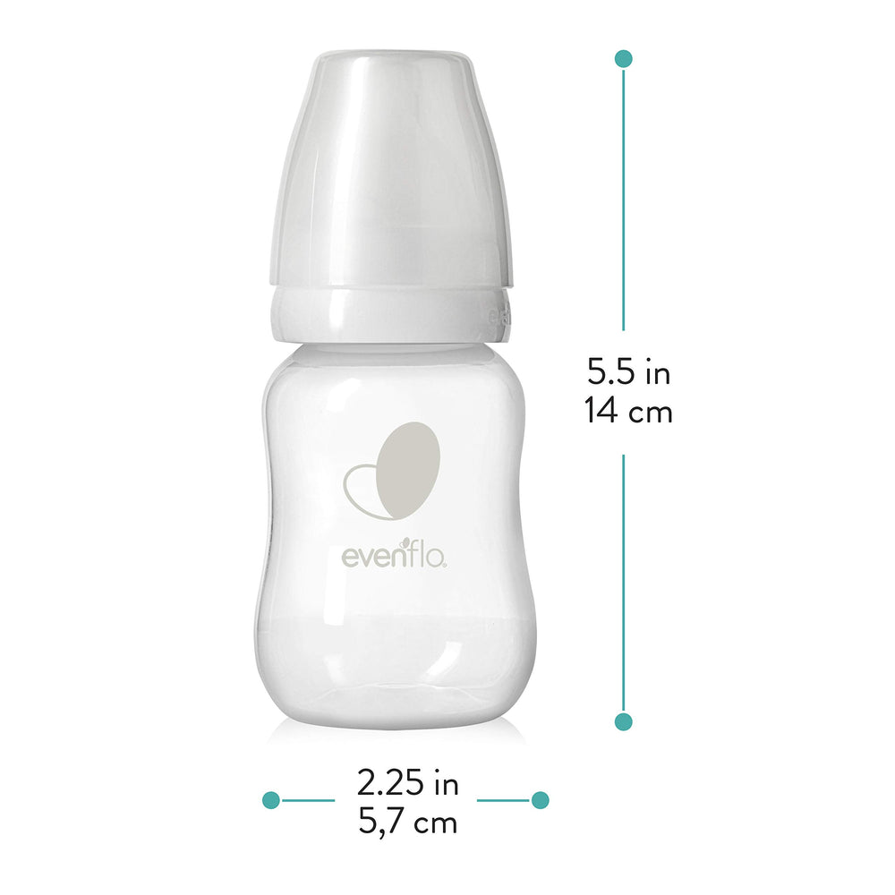 Evenflo 4oz Balance Plus pack of six suitable for newborn feeding.