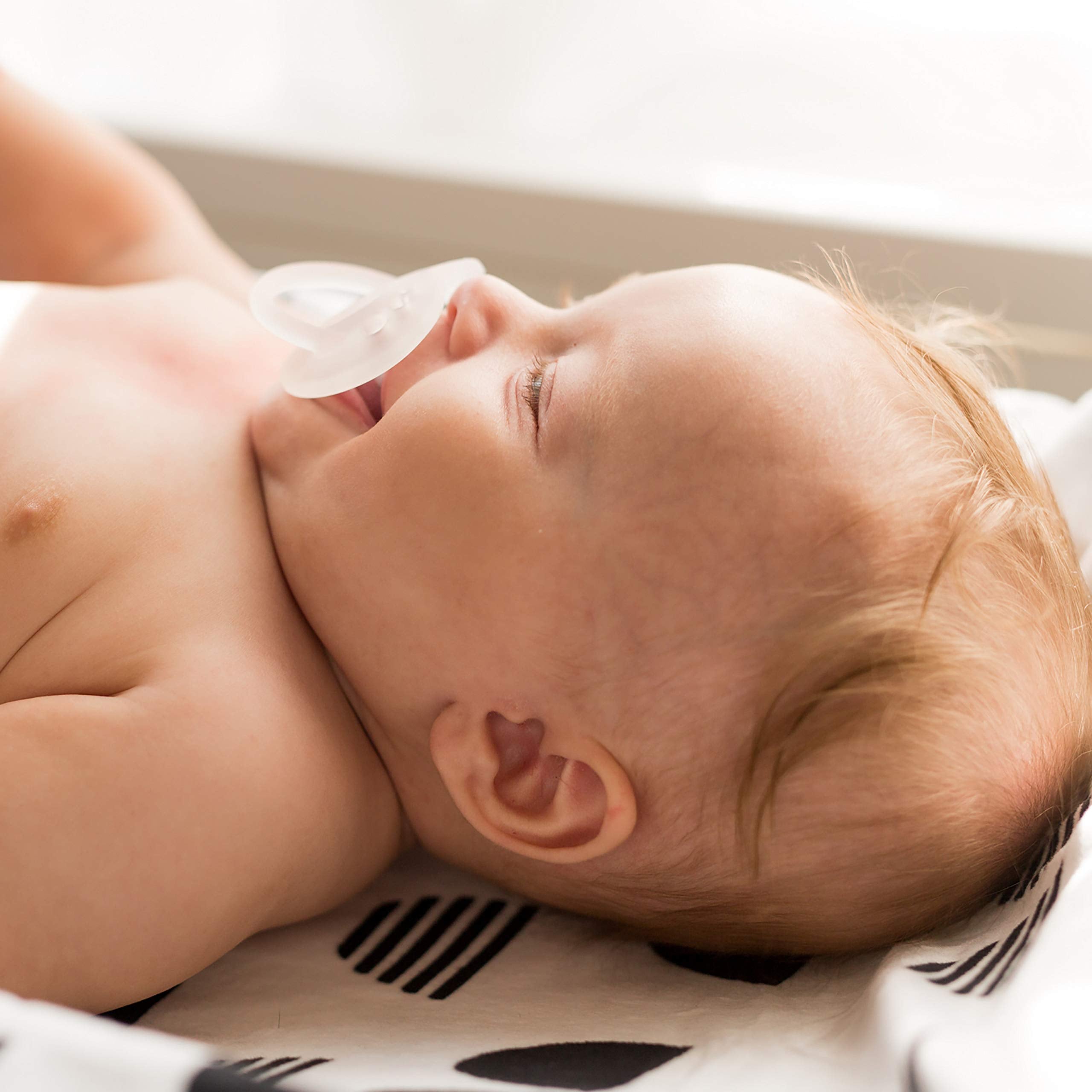 Evenflo Balance Plus Stage 2 pacifier features soft materials to minimize infant mouth fatigue