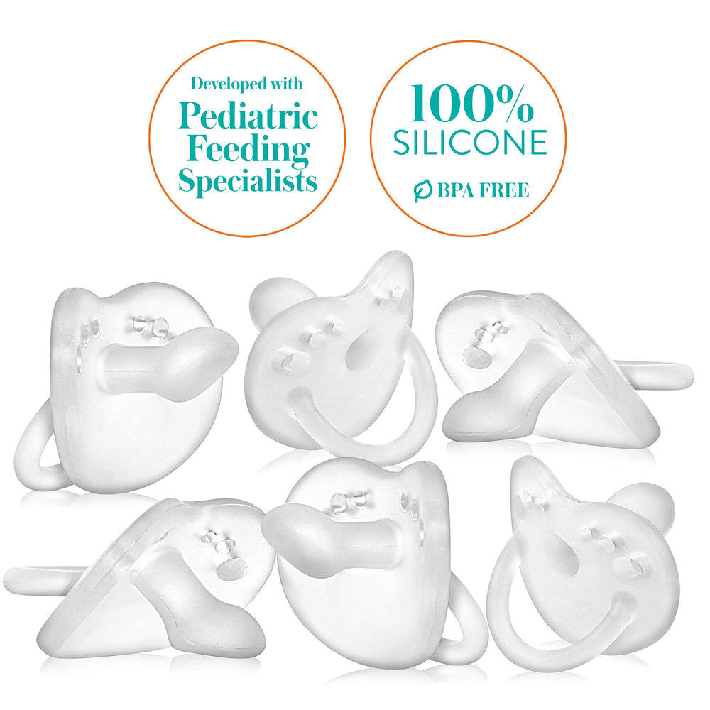 Evenflo Balance Plus Stage 2 pacifier closeup with soft materials for infant comfort