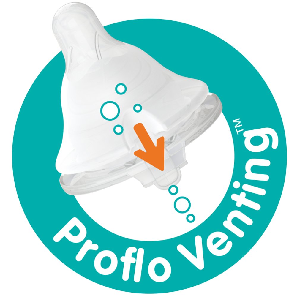 Evenflo Balance Plus nipple flow view shows slow gulp-free flow for relaxed feeding