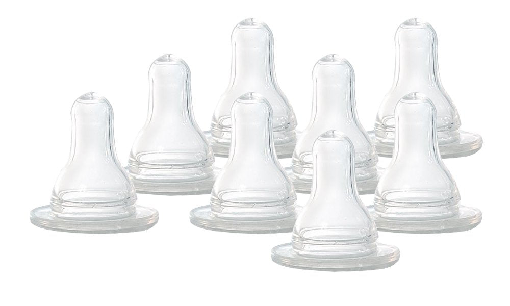 Evenflo Classic Fast Flow silicone nipples for baby bottles delivering steady flow for comfortable feeding