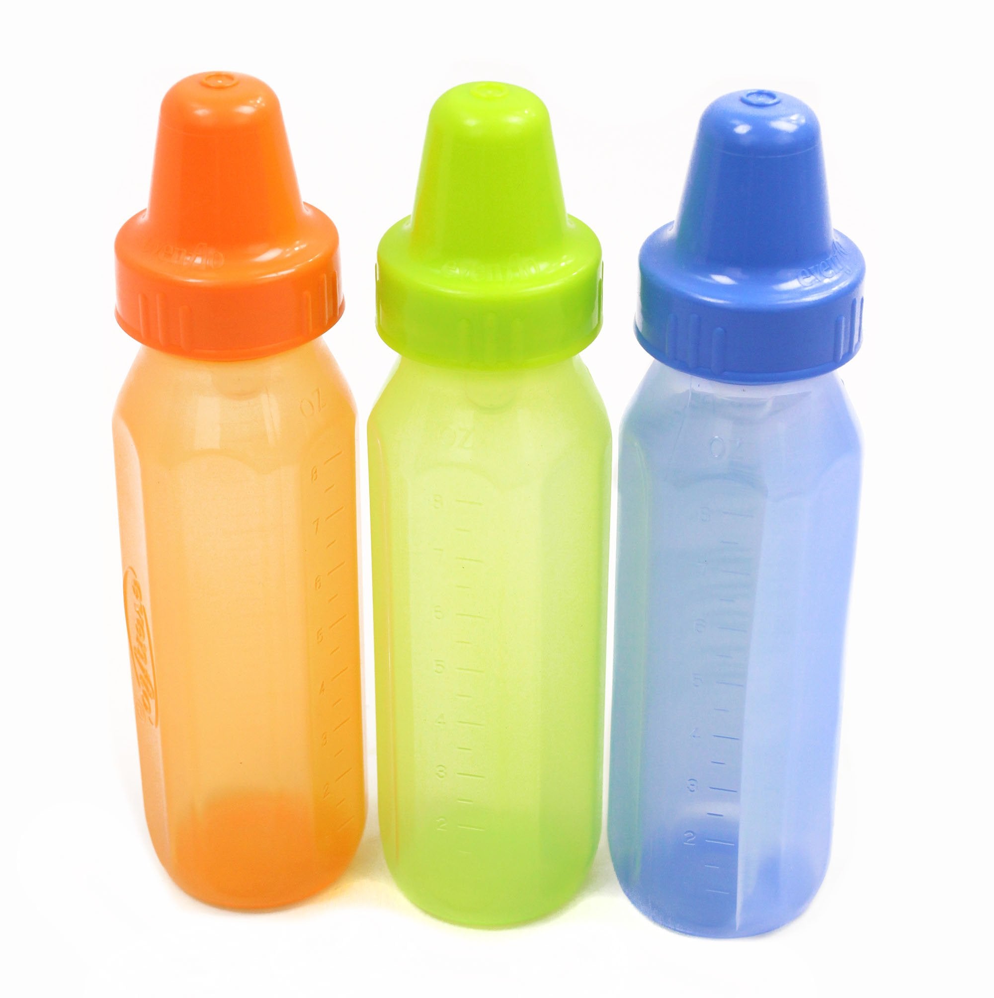 Evenflo classic nurser 8oz back view highlighting easy-clean design and slow-flow nipple.