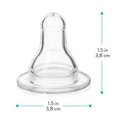 Evenflo Feeding Classic nipple latch detail emphasizes easy latch and baby comfort