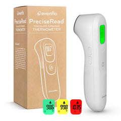 Evenflo PreciseRead forehead thermometer front view for quick on-the-go checks