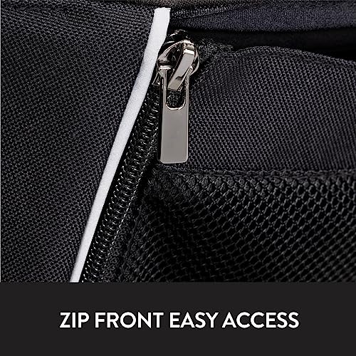 Evenflo Shyft DualRide Carryall chrome zipper side, secure one-handed access.