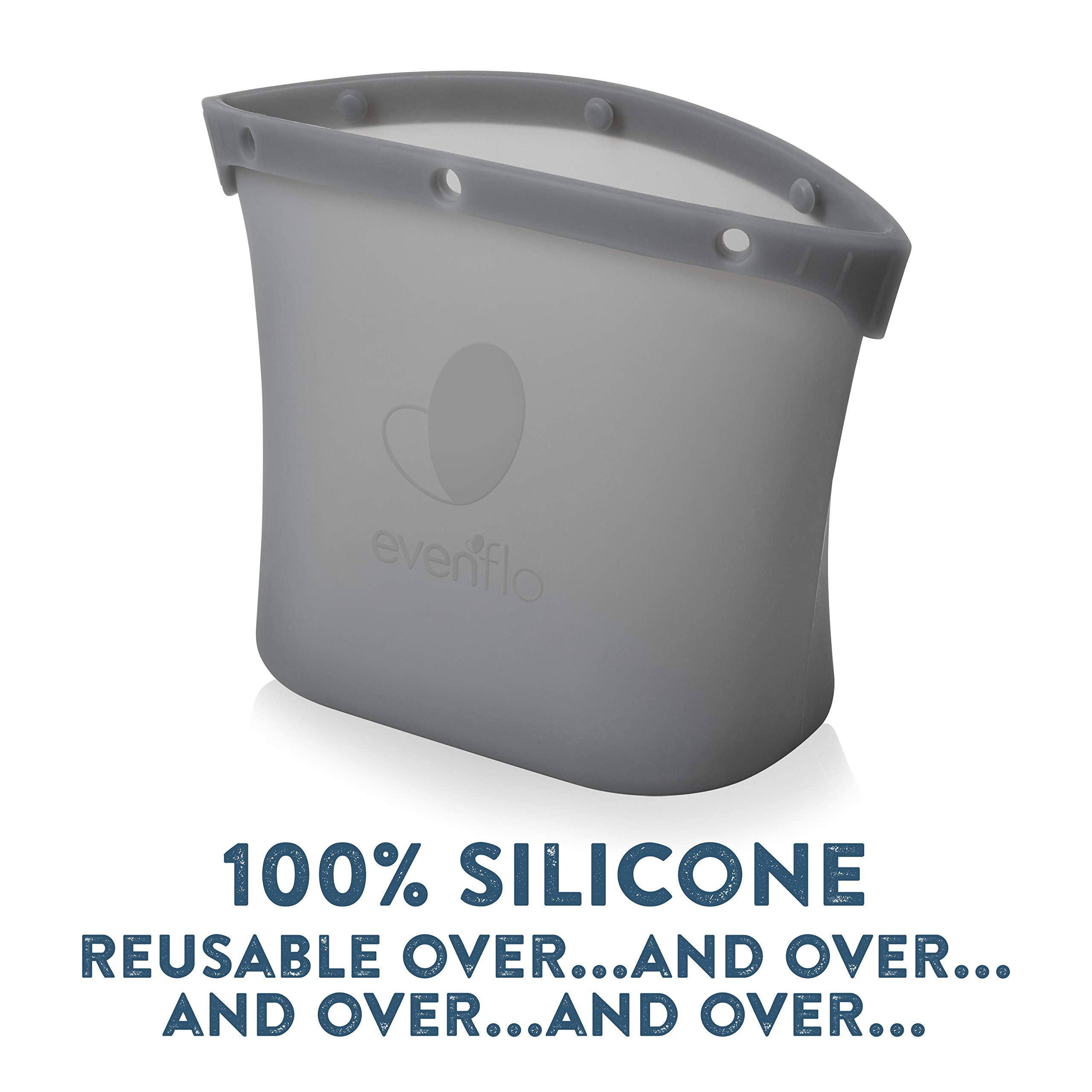 Evenflo silicone steam sanitizing bag self-standing for safe handling