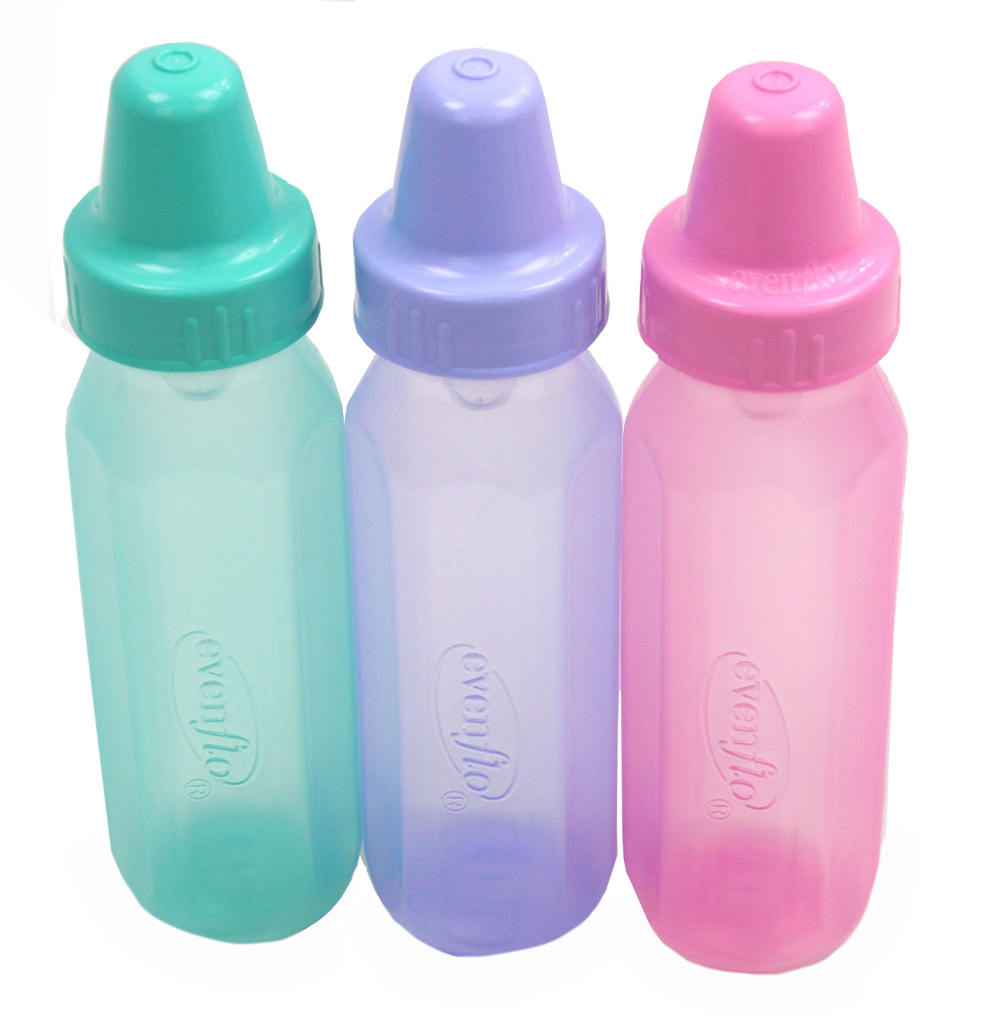 Evenflo slow-flow nipple closeup indicating gentle newborn flow.