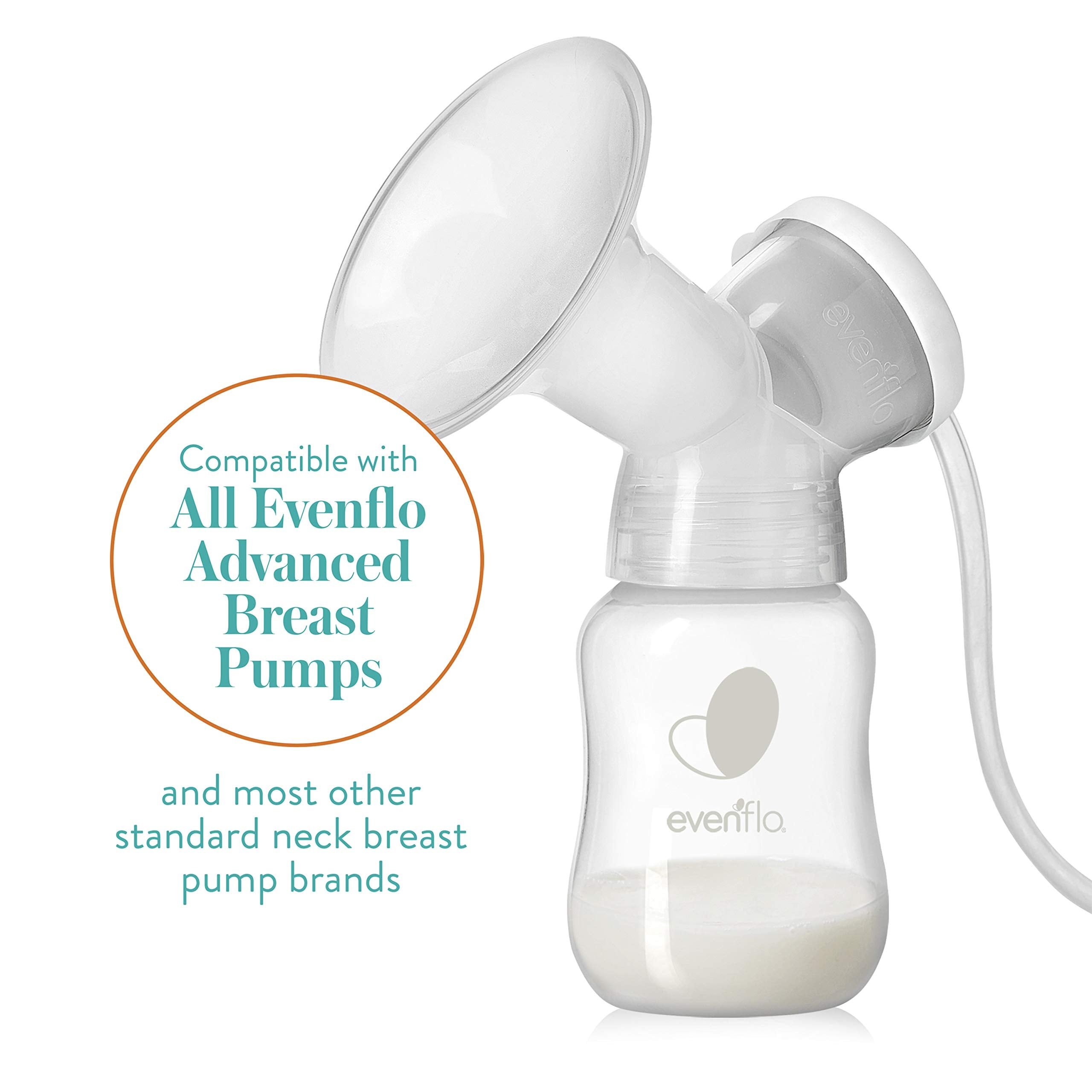Evenflo Standard Neck bottle pump compatibility eases pumping-to-bottle feeding.