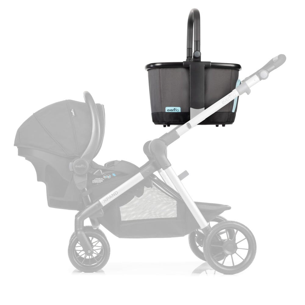 Evenflo Stroller Market Basket Gray Sky Pivot Xpand compatibility for versatile strollers