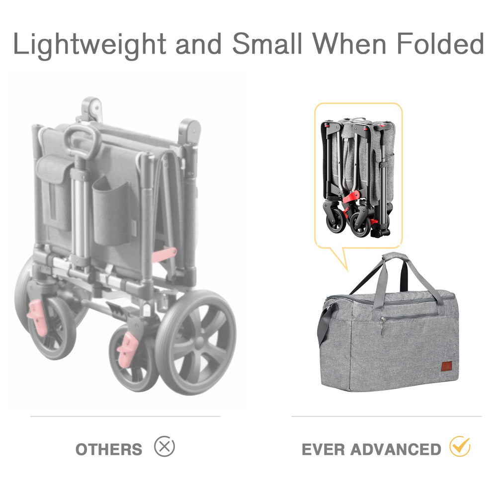 Ever Advanced travel wagon with removable canopy provides shade on sunny adventures